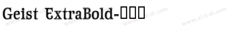 Geist ExtraBold字体转换